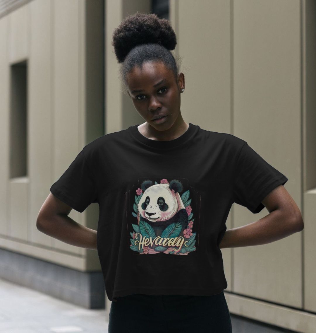 Women’s Boxy Tee Vintage Panda