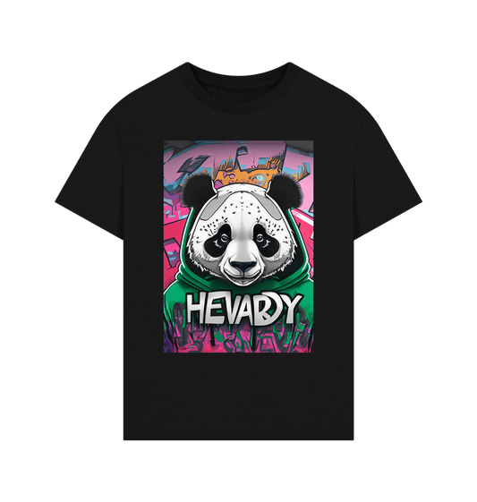 Black Graffiti  panda oversized Tee