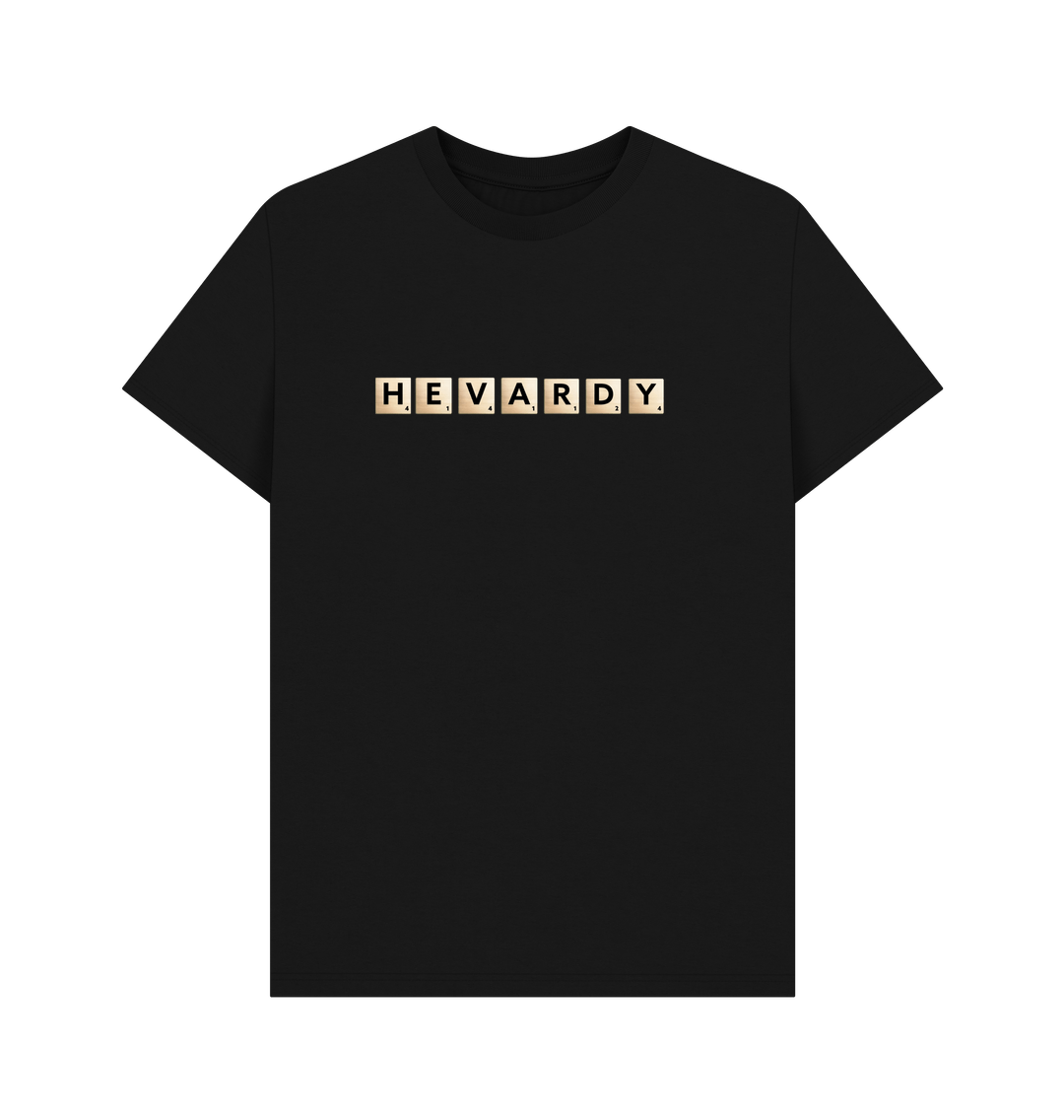 Black Hevardy Scrabble Tee