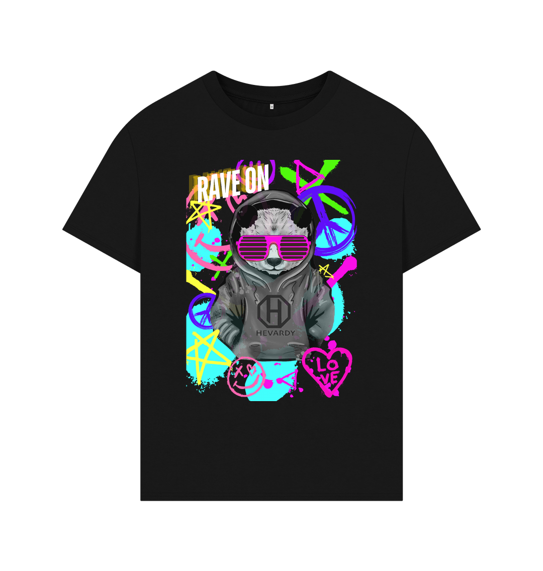 Black Panda Rave Oversized